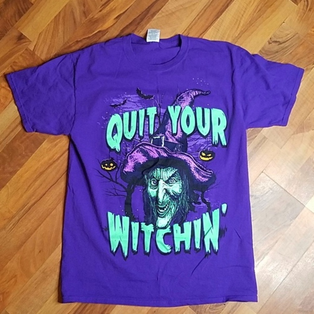 Halloween shirt women medium quit witchin Bin16 - Picture 7 of 7